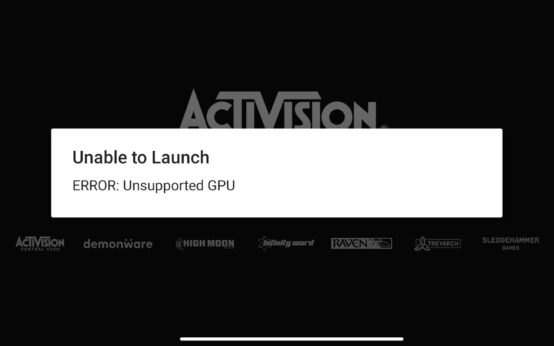 Unable to Launch - Unsupported GPU Error