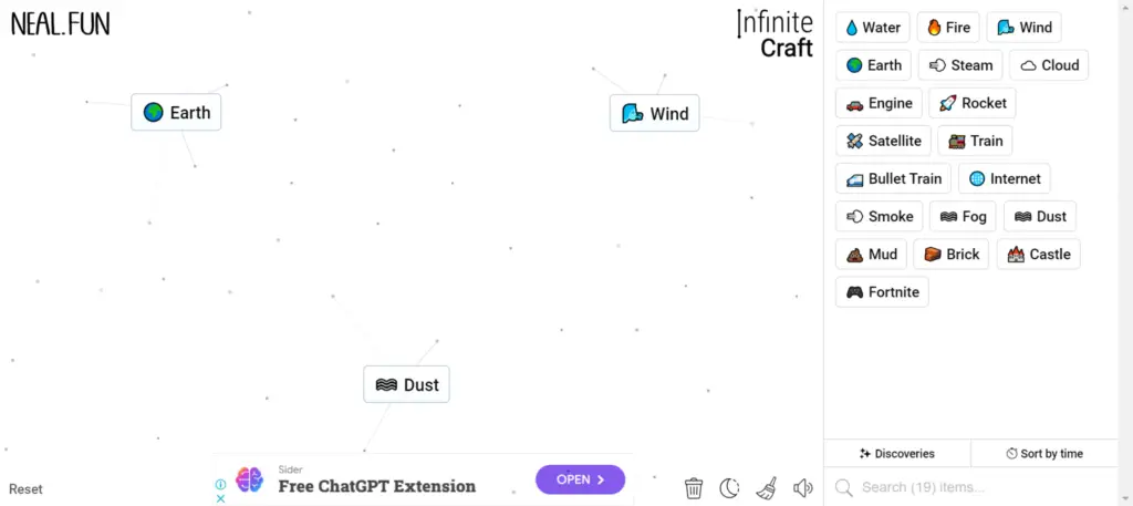 This guide will walk you through the simple process of how to make dust in Infinity Craft.