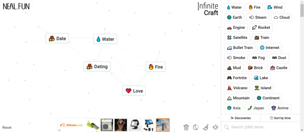 A Step-by-Step Guide on How to get Love in Infinite Craft