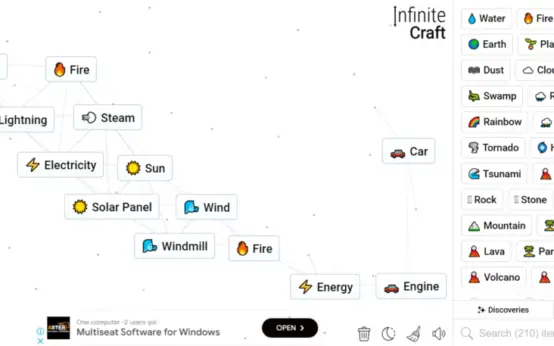 Stage 4 of How To Make Car in Infinity Craft: Unleashing Energy